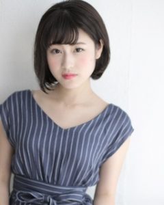 ワンカールシンプルボブ×暗髪