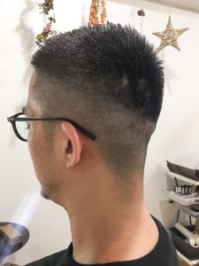 オシャレ坊主。