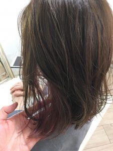 期間限定でのインナーカラー♪。