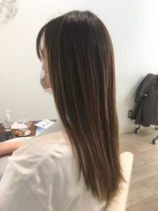 ミディアムにも透明感を♪。