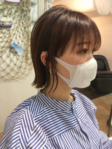 ワイドバングも可愛い♪。